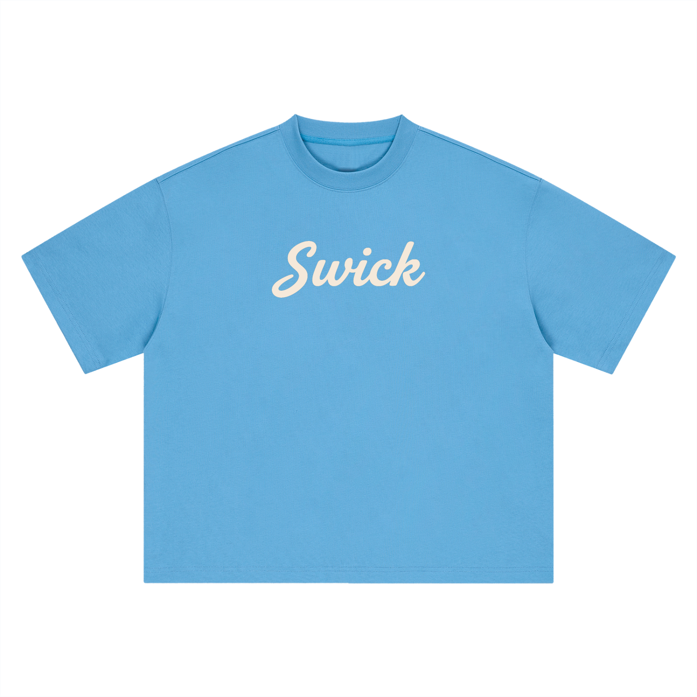 Swick Oversized Heavyweight Boxy T-Shirt Cream Logo