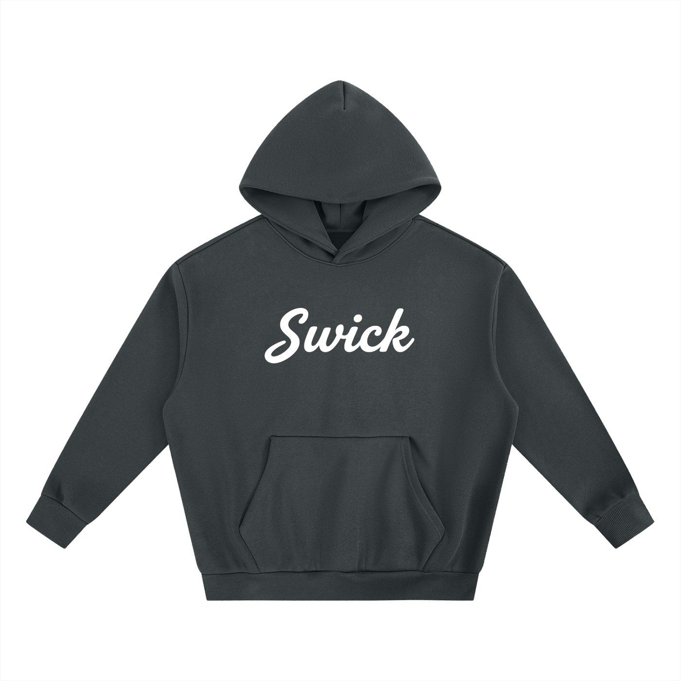 Swick Heavyweight Fleece Hoodie White Logo