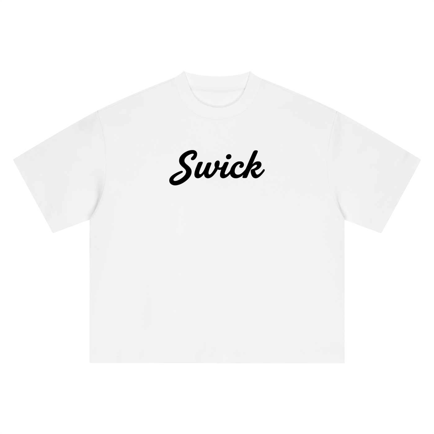 Swick Oversized Heavyweight Boxy T-Shirt Black Logo
