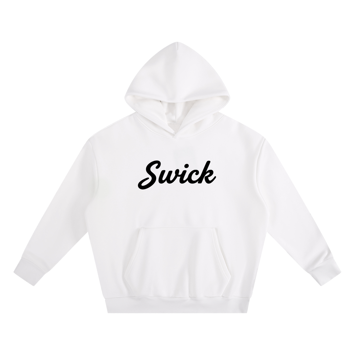 Swick Heavyweight Fleece Hoodie Black Logo