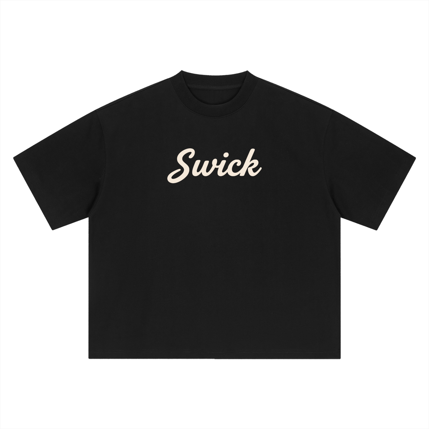 Swick Oversized Heavyweight Boxy T-Shirt Cream Logo