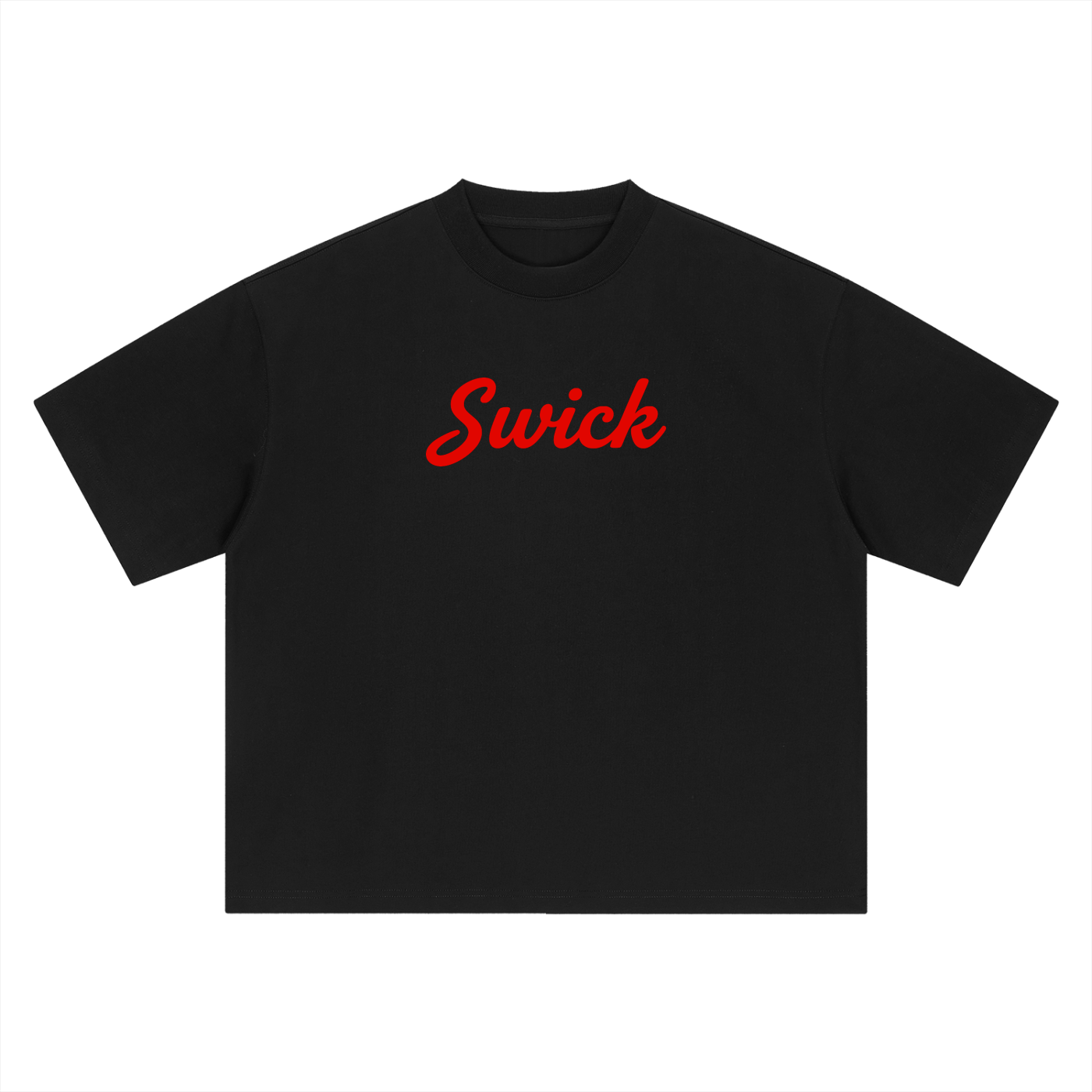 Swick Oversized Heavyweight Boxy T-Shirt Electric Red Logo