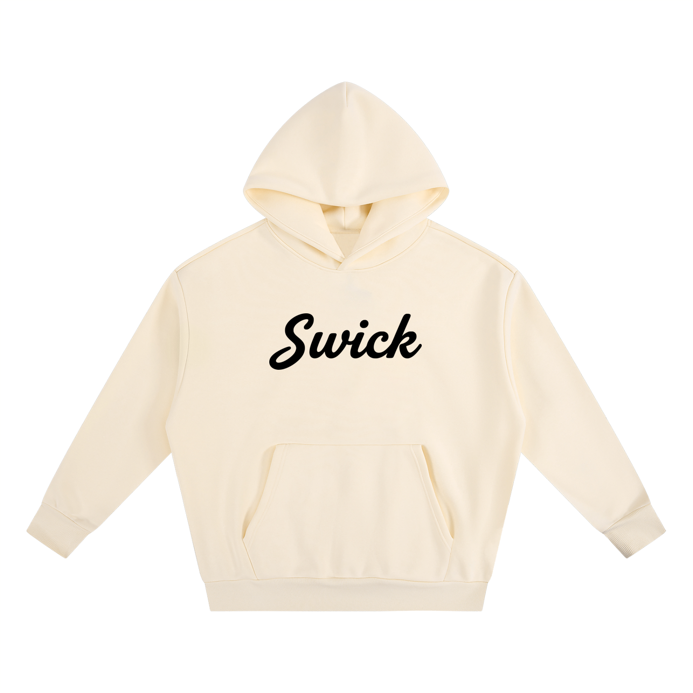 Swick Heavyweight Fleece Hoodie Black Logo
