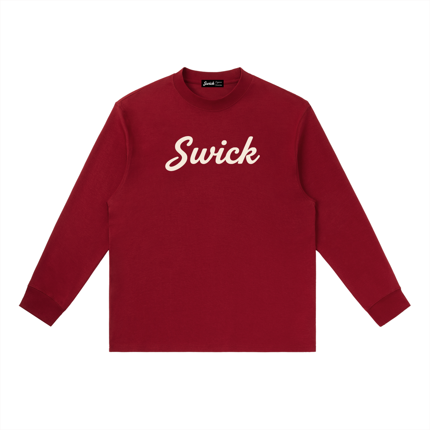 Swick Essential Long-Sleeve Tee Cream Logo