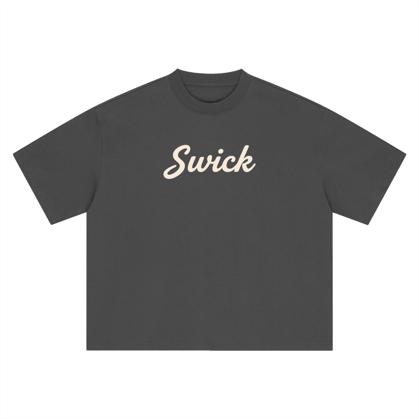 Swick Oversized Heavyweight Boxy T-Shirt Cream Logo