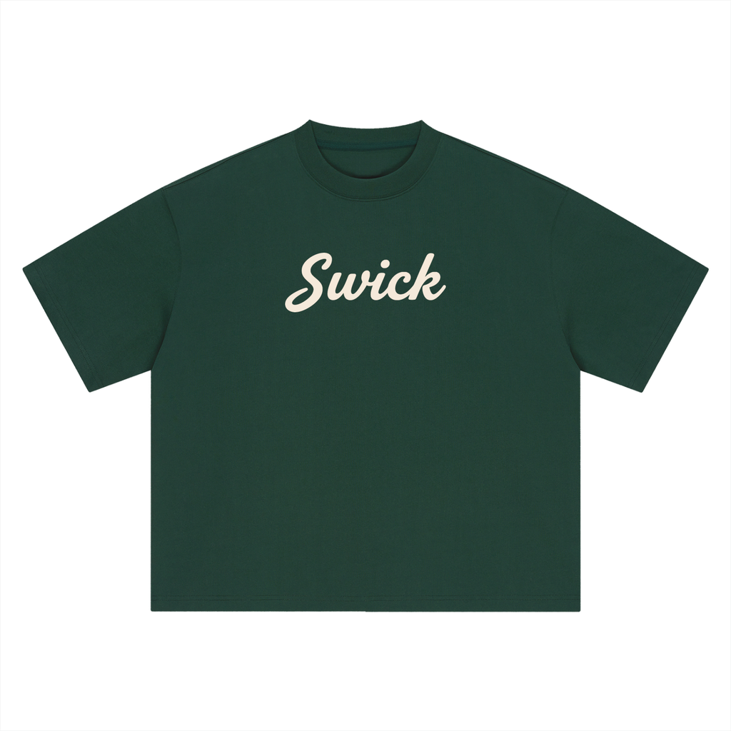 Swick Oversized Heavyweight Boxy T-Shirt Cream Logo