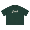 Swick Oversized Heavyweight Boxy T-Shirt Cream Logo