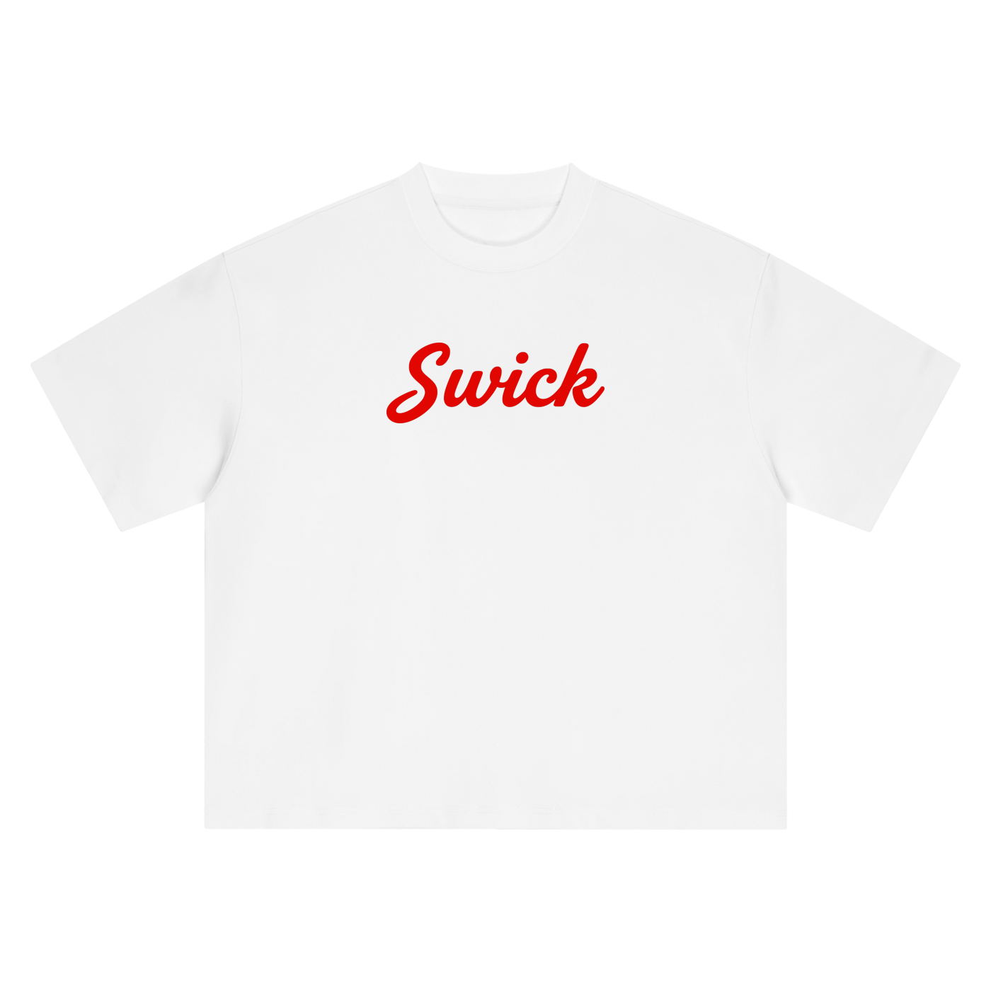 Swick Oversized Heavyweight Boxy T-Shirt Electric Red Logo