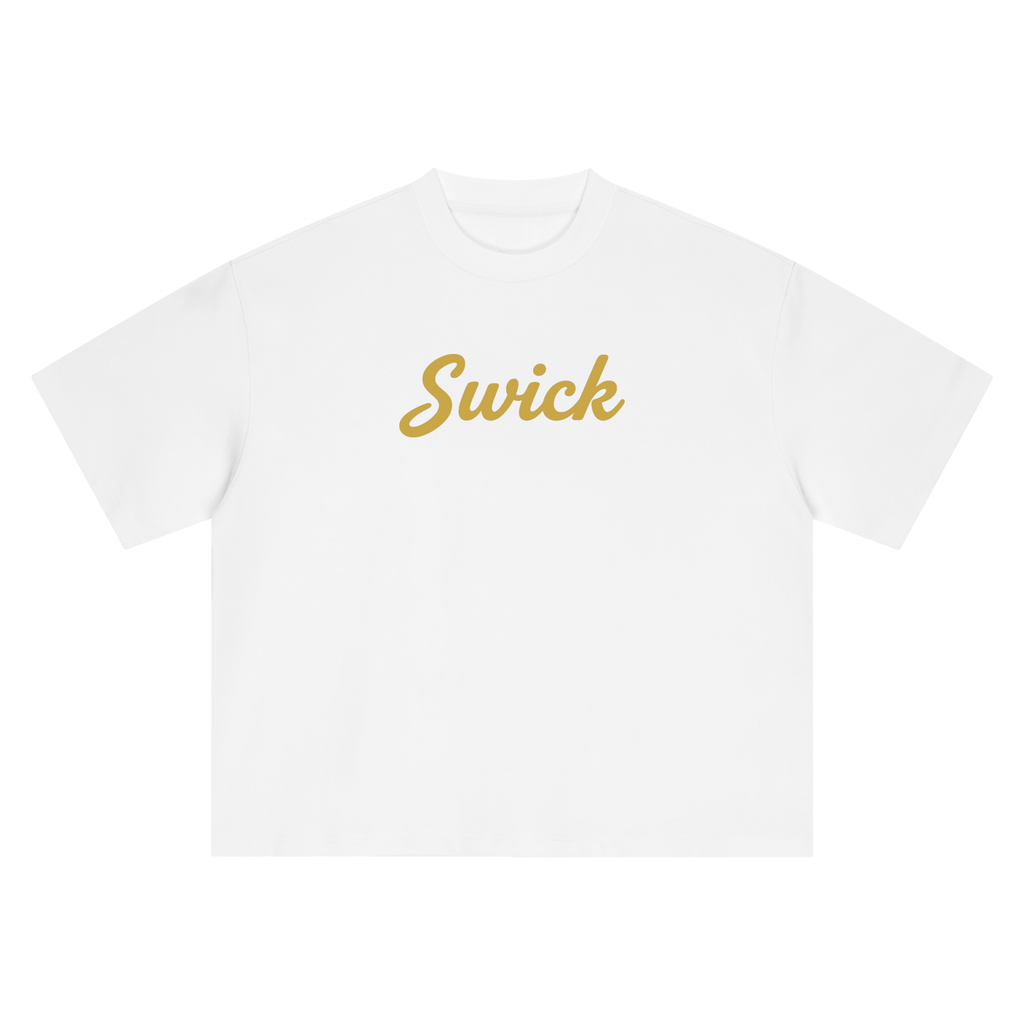 Swick Oversized Heavyweight Boxy T-Shirt Gold Logo