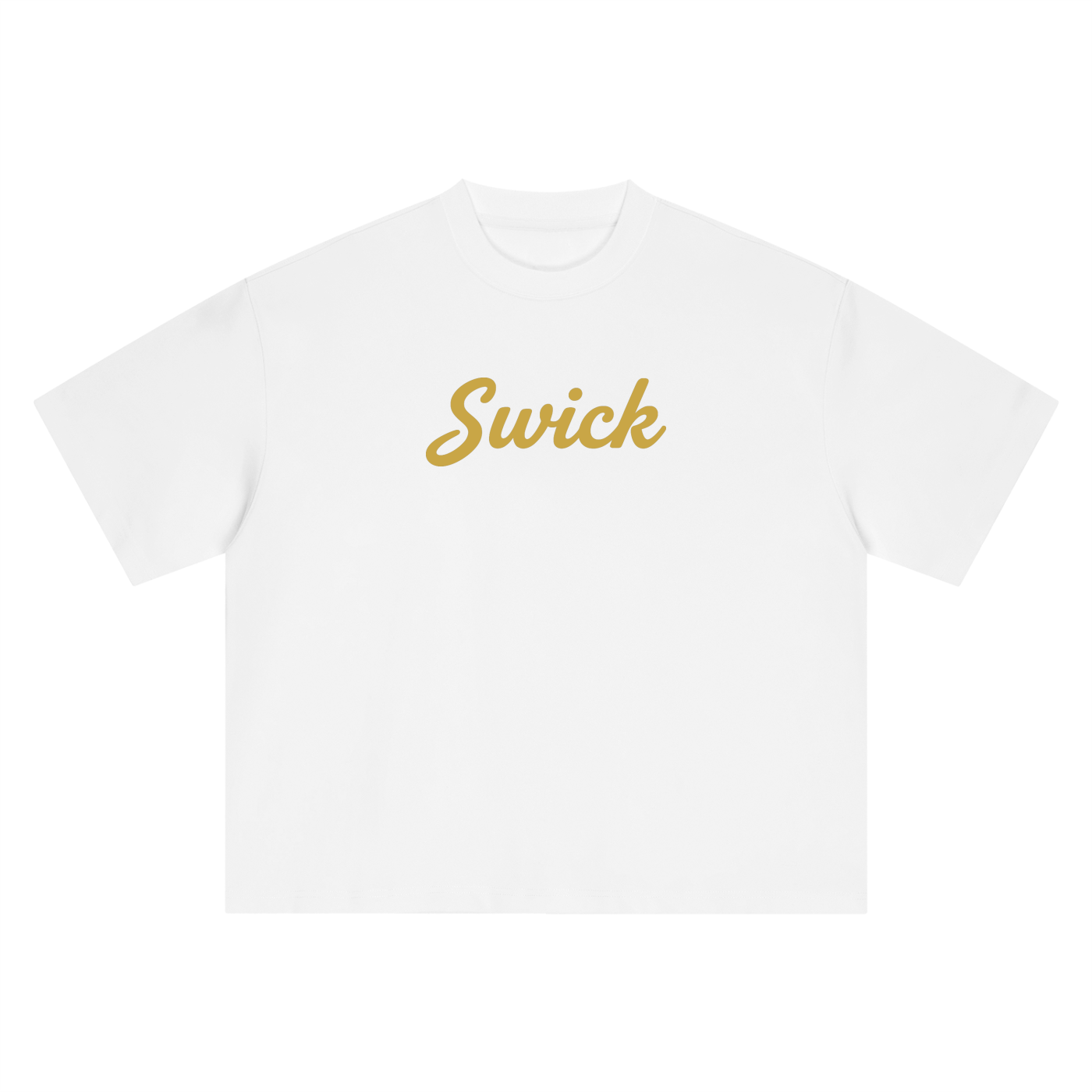 Swick Oversized Heavyweight Boxy T-Shirt Gold Logo