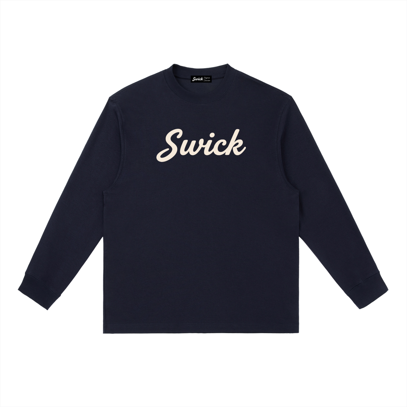 Swick Essential Long-Sleeve Tee Cream Logo