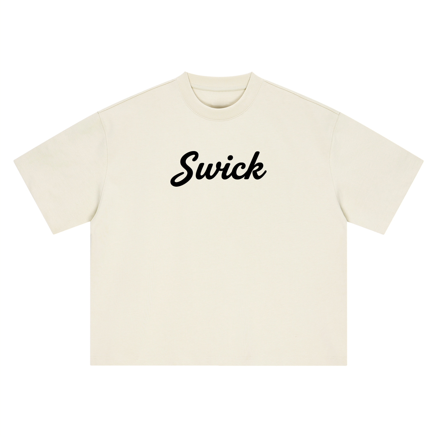 Swick Oversized Heavyweight Boxy T-Shirt Black Logo