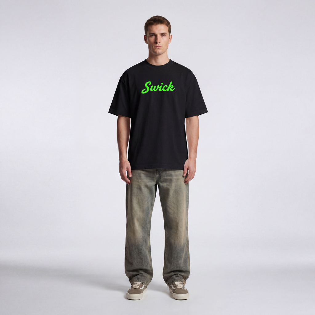 Sorona Quick-Dry Cooling Swick Tee Neon Green Logo
