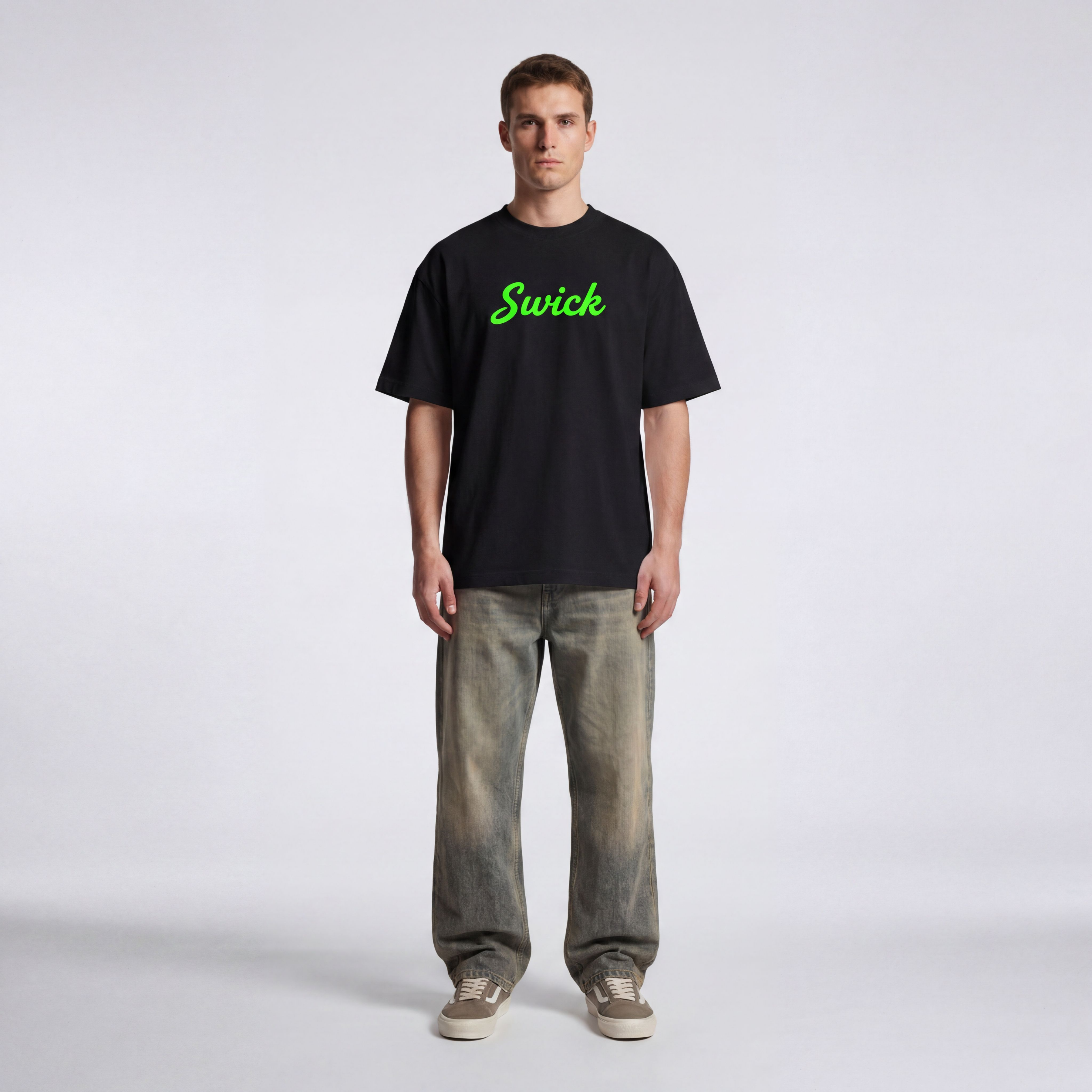 Sorona Quick-Dry Cooling Swick Tee Neon Green Logo