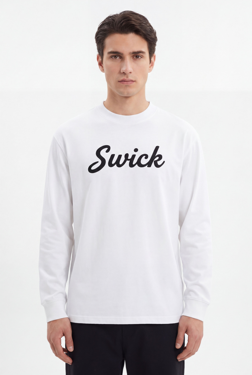 Swick Essential Long-Sleeve Tee Black Logo