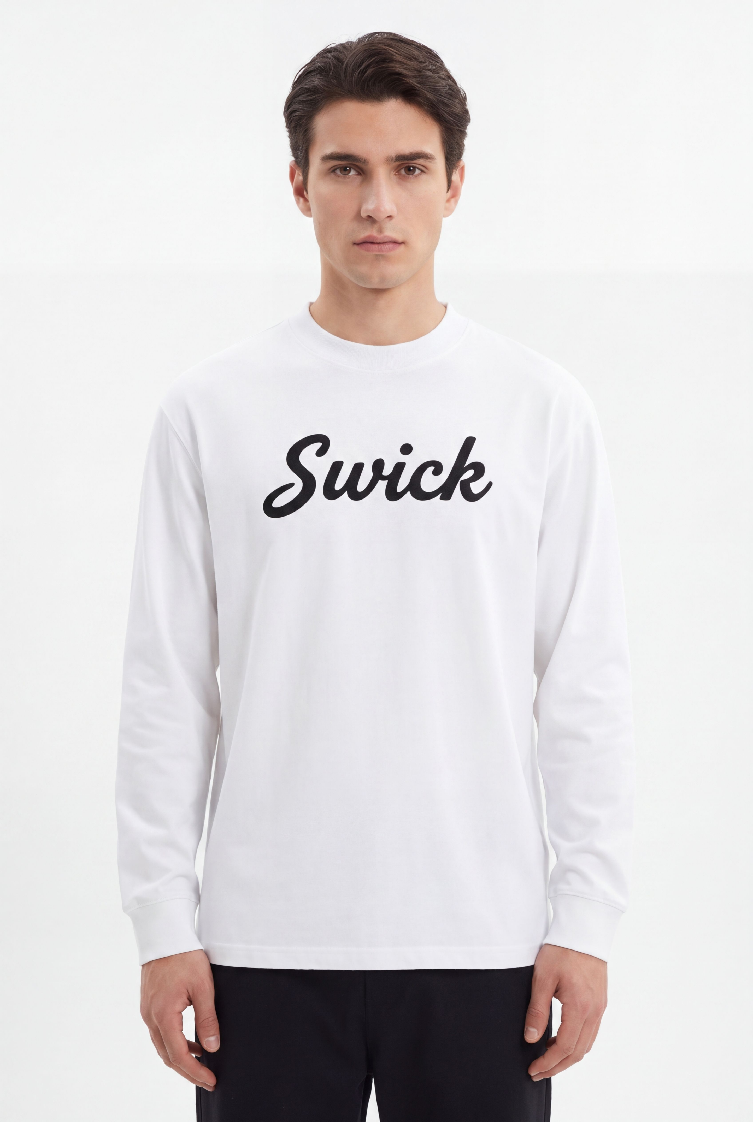 Swick Essential Long-Sleeve Tee Black Logo
