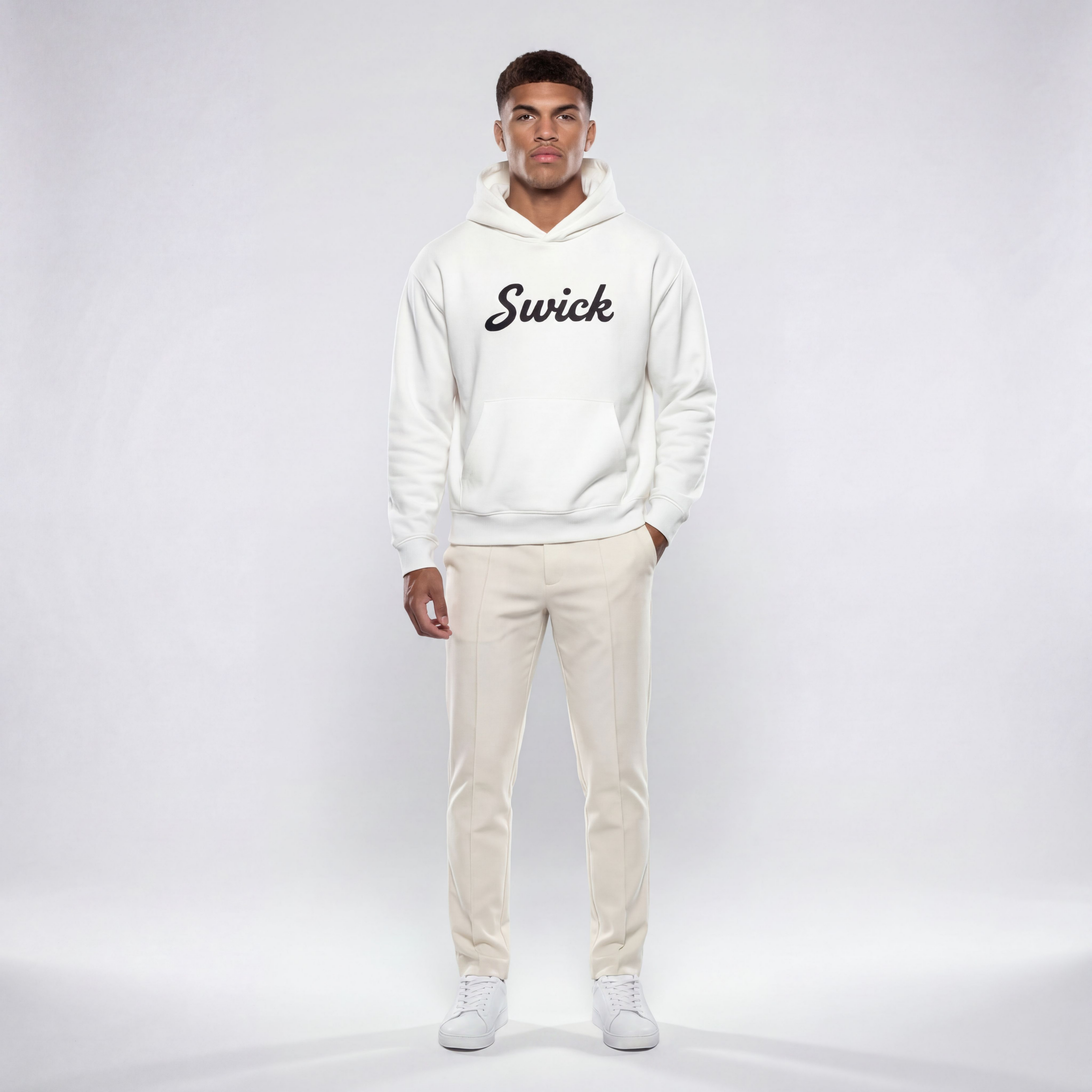 Swick Heavyweight Fleece Hoodie Black Logo