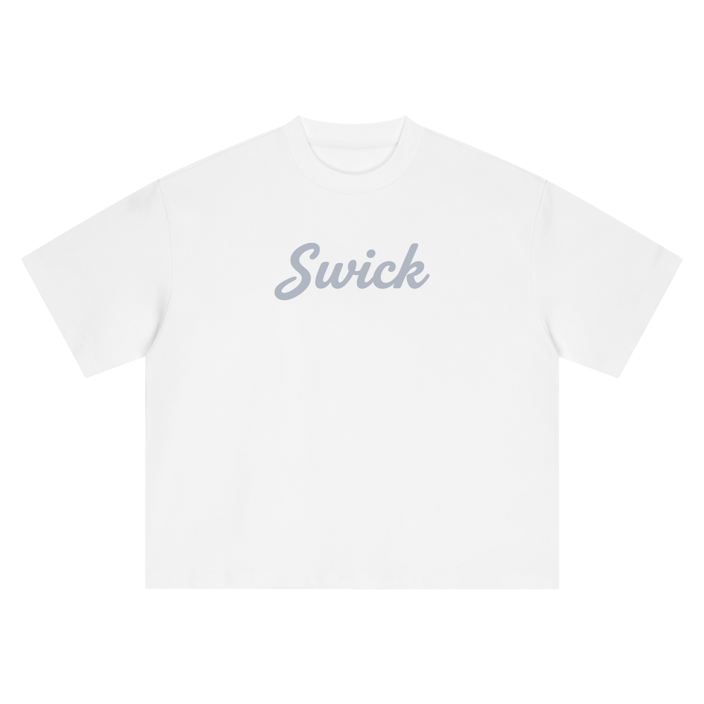 Swick Oversized Heavyweight Boxy T-Shirt Grey Logo