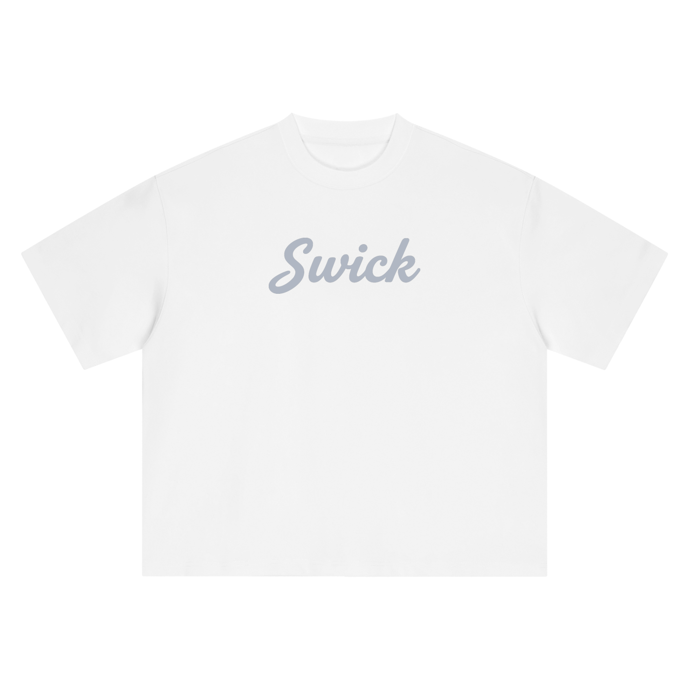 Swick Oversized Heavyweight Boxy T-Shirt Grey Logo