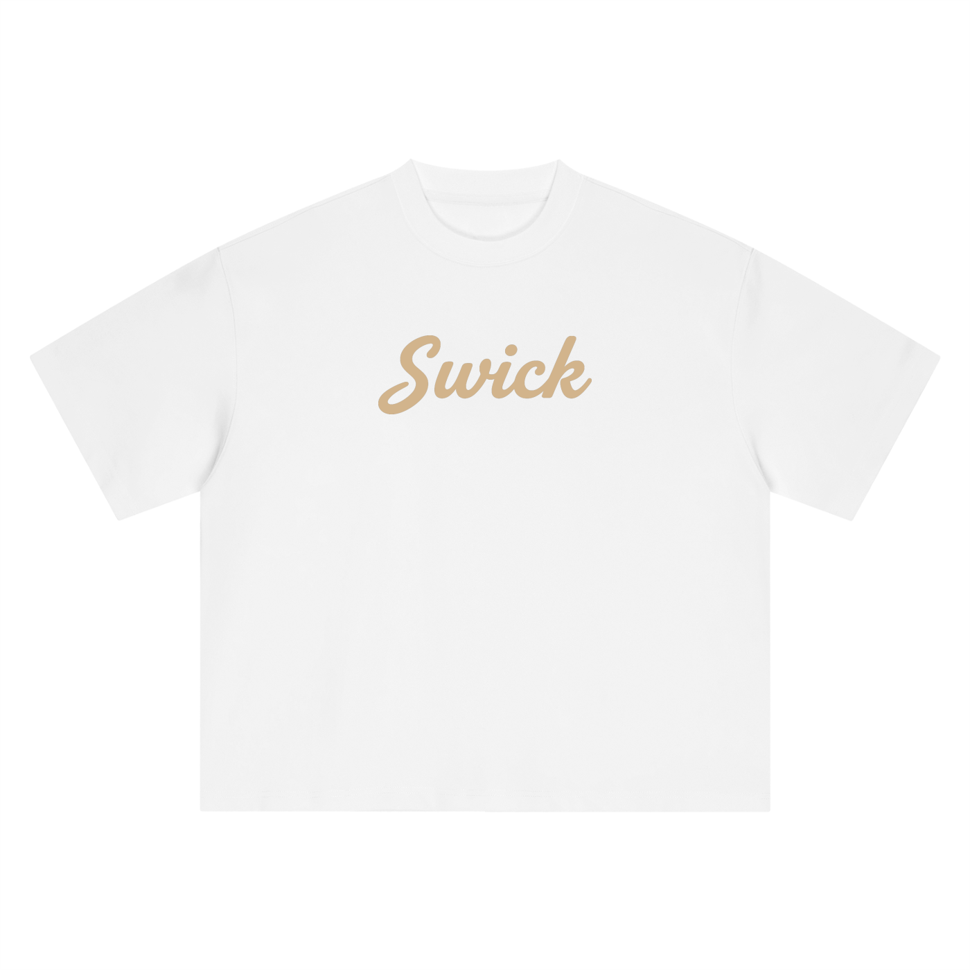 Swick Oversized Heavyweight Boxy T-Shirt Tan Logo