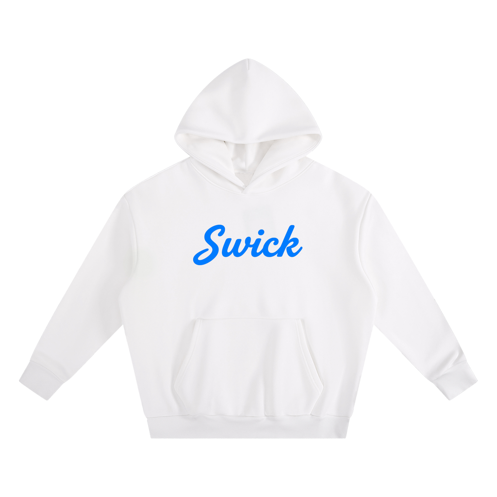 Swick Heavyweight Fleece Hoodie Electric Blue Logo