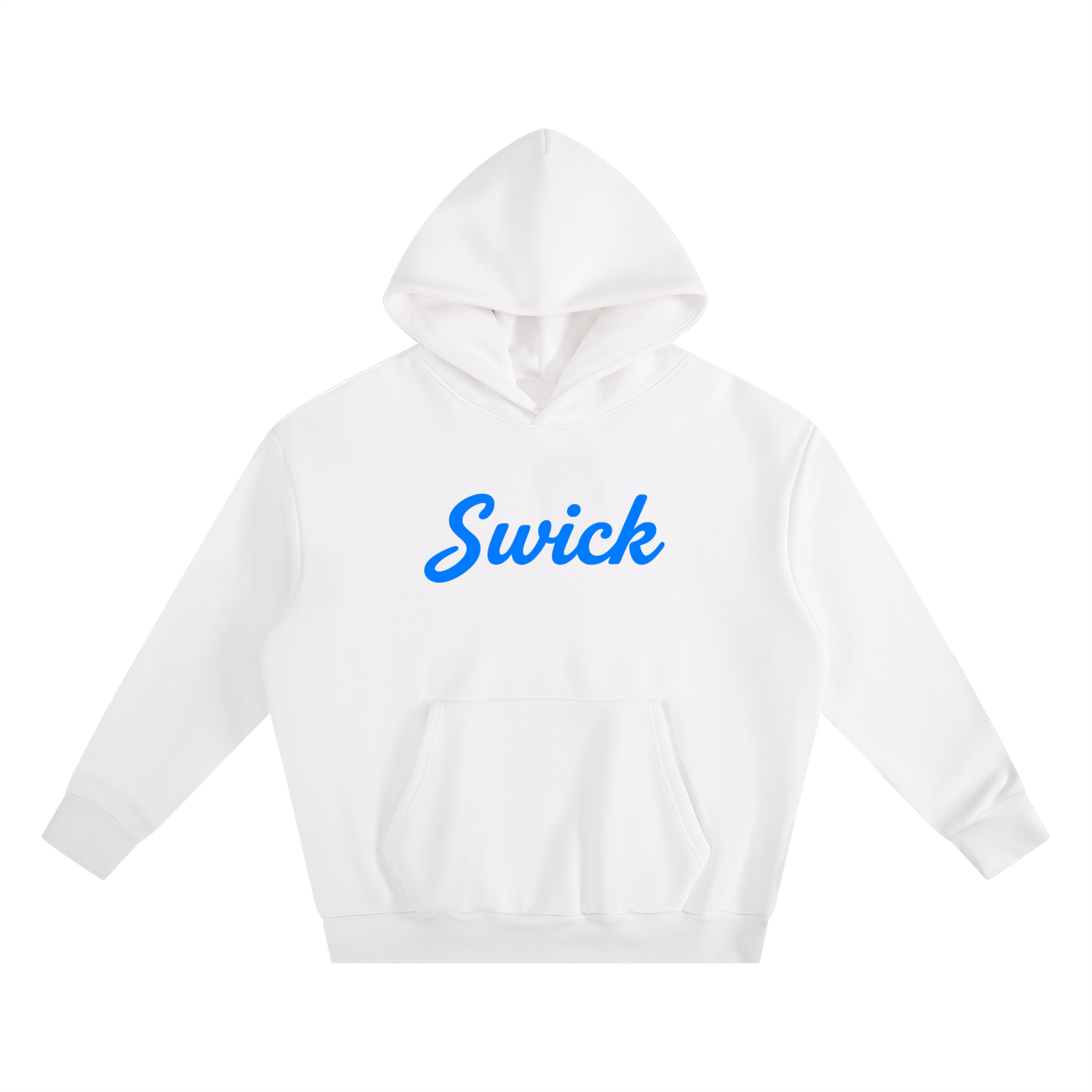 Swick Heavyweight Fleece Hoodie Electric Blue Logo