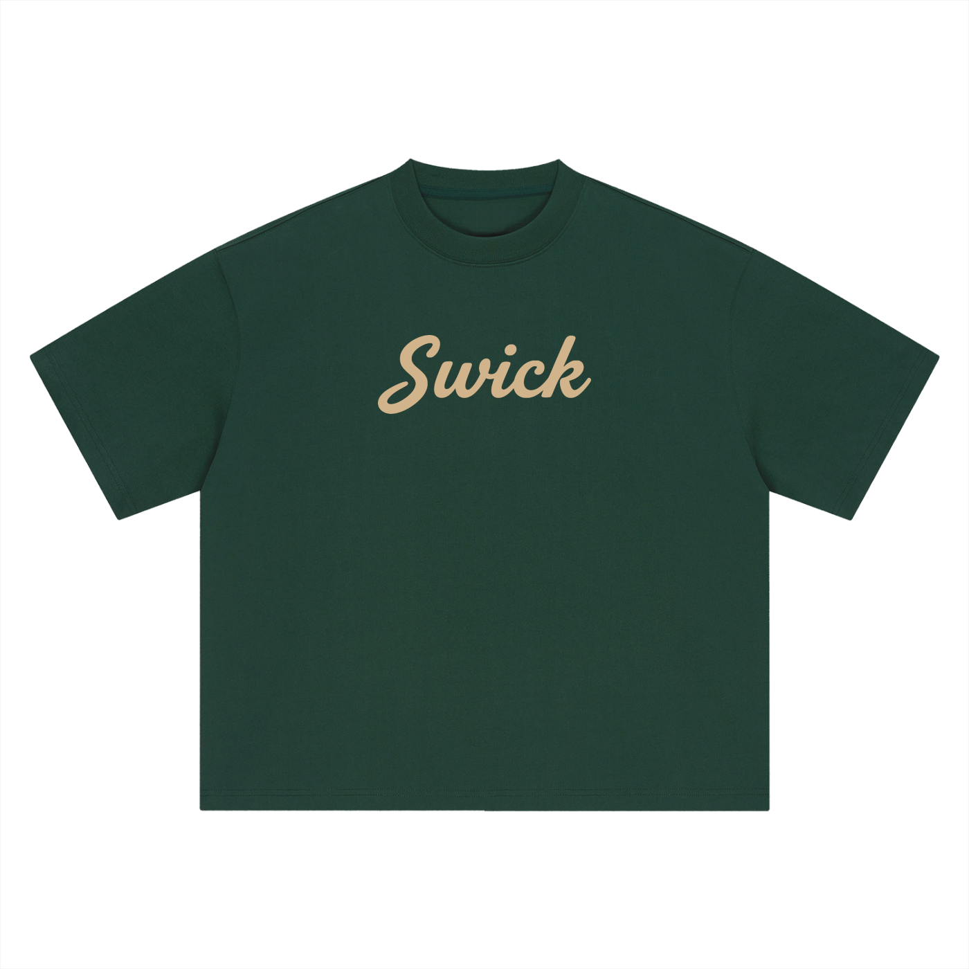 Swick Oversized Heavyweight Boxy T-Shirt Tan Logo