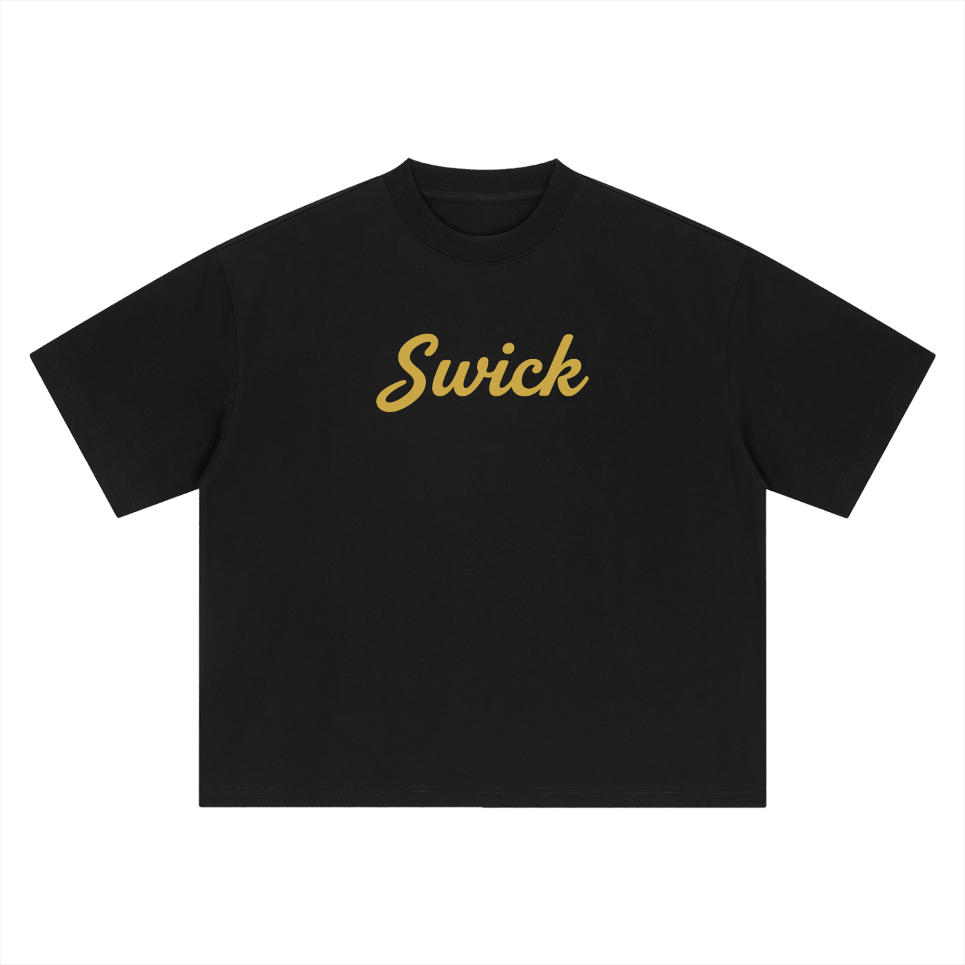 Swick Oversized Heavyweight Boxy T-Shirt Gold Logo