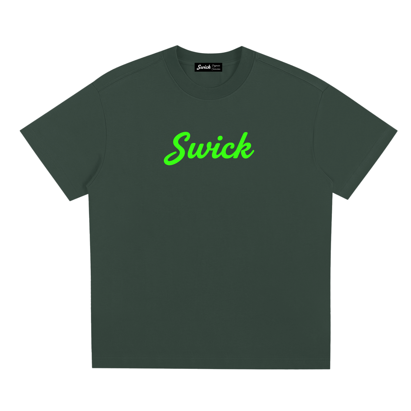 Sorona Quick-Dry Cooling Swick Tee Neon Green Logo