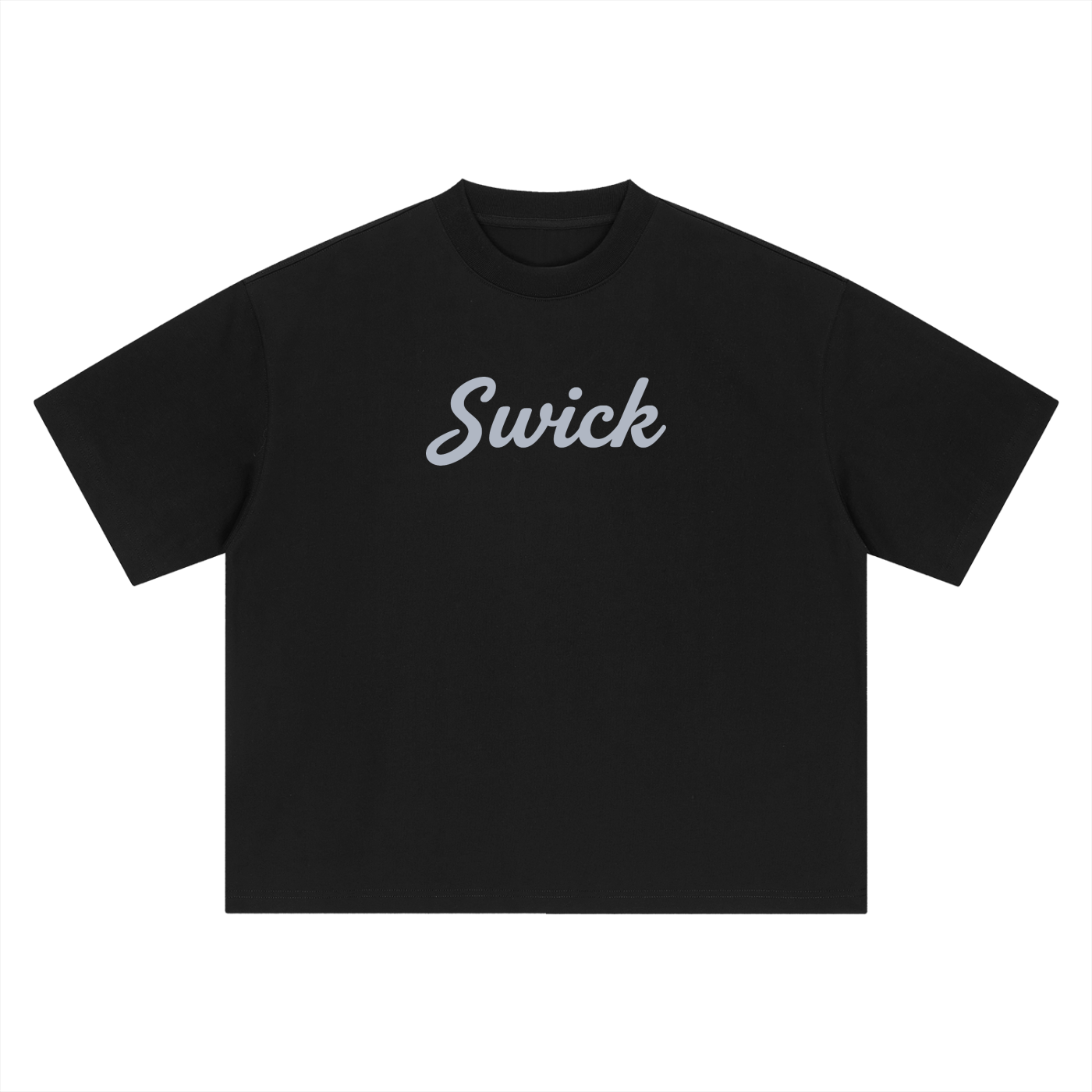 Swick Oversized Heavyweight Boxy T-Shirt Grey Logo