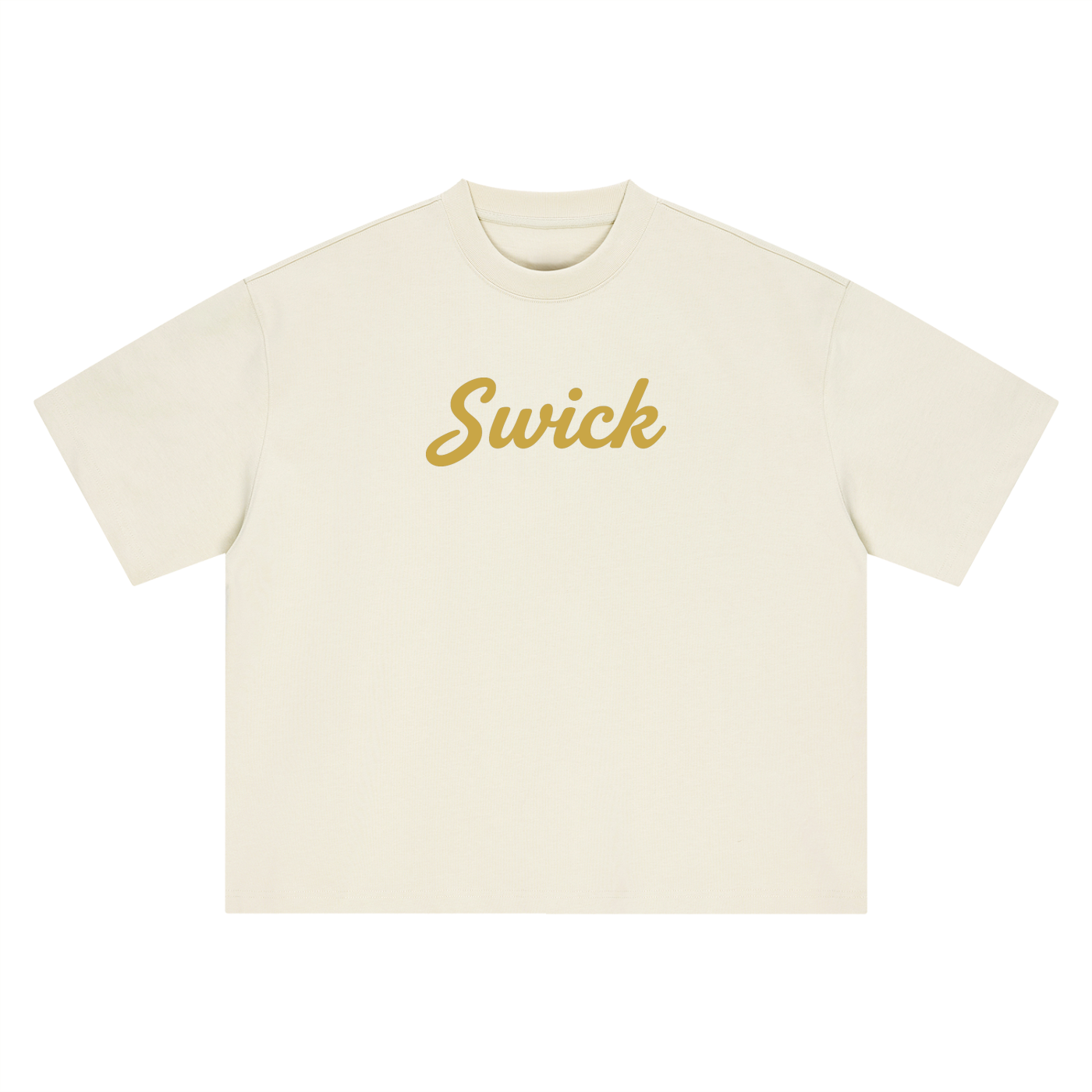 Swick Oversized Heavyweight Boxy T-Shirt Gold Logo