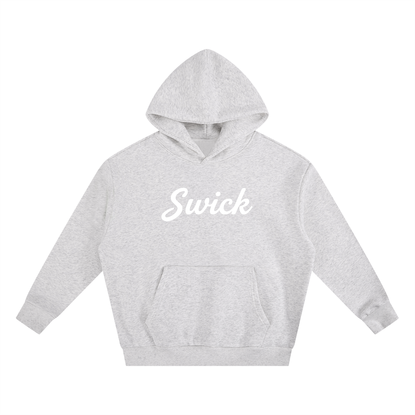 Swick Heavyweight Fleece Hoodie White Logo