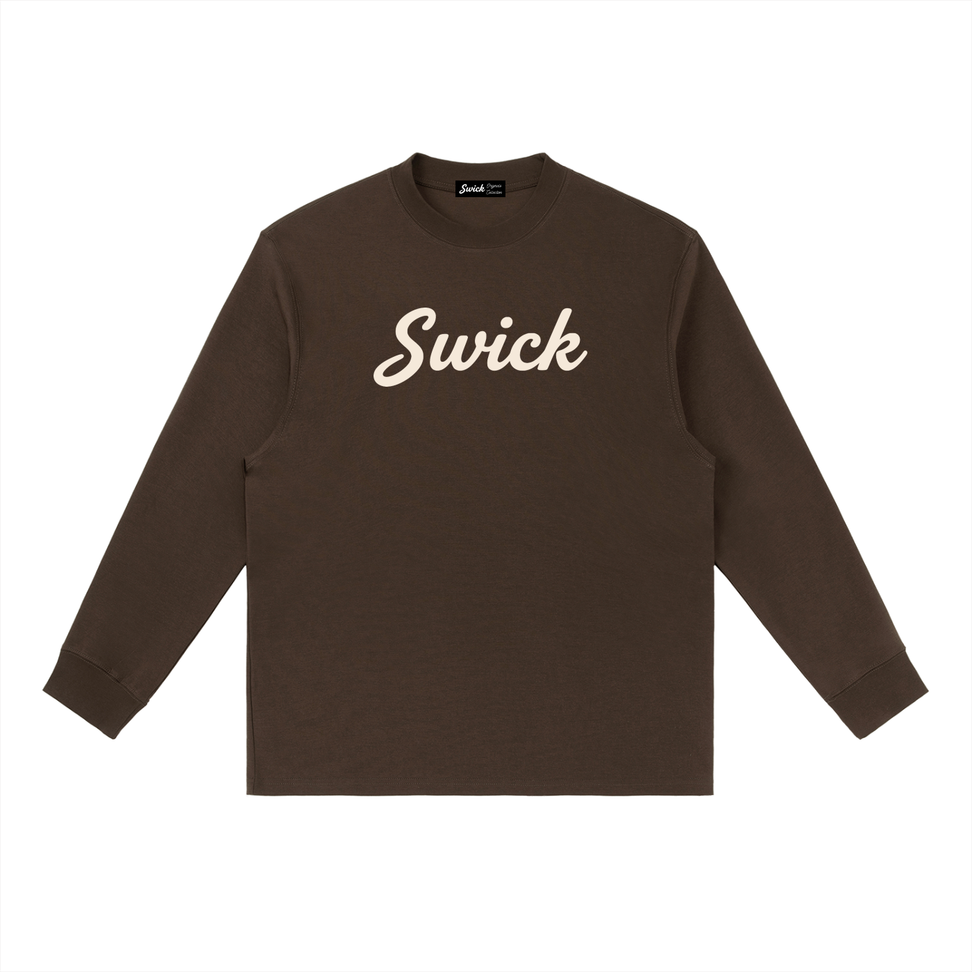 Swick Essential Long-Sleeve Tee Cream Logo