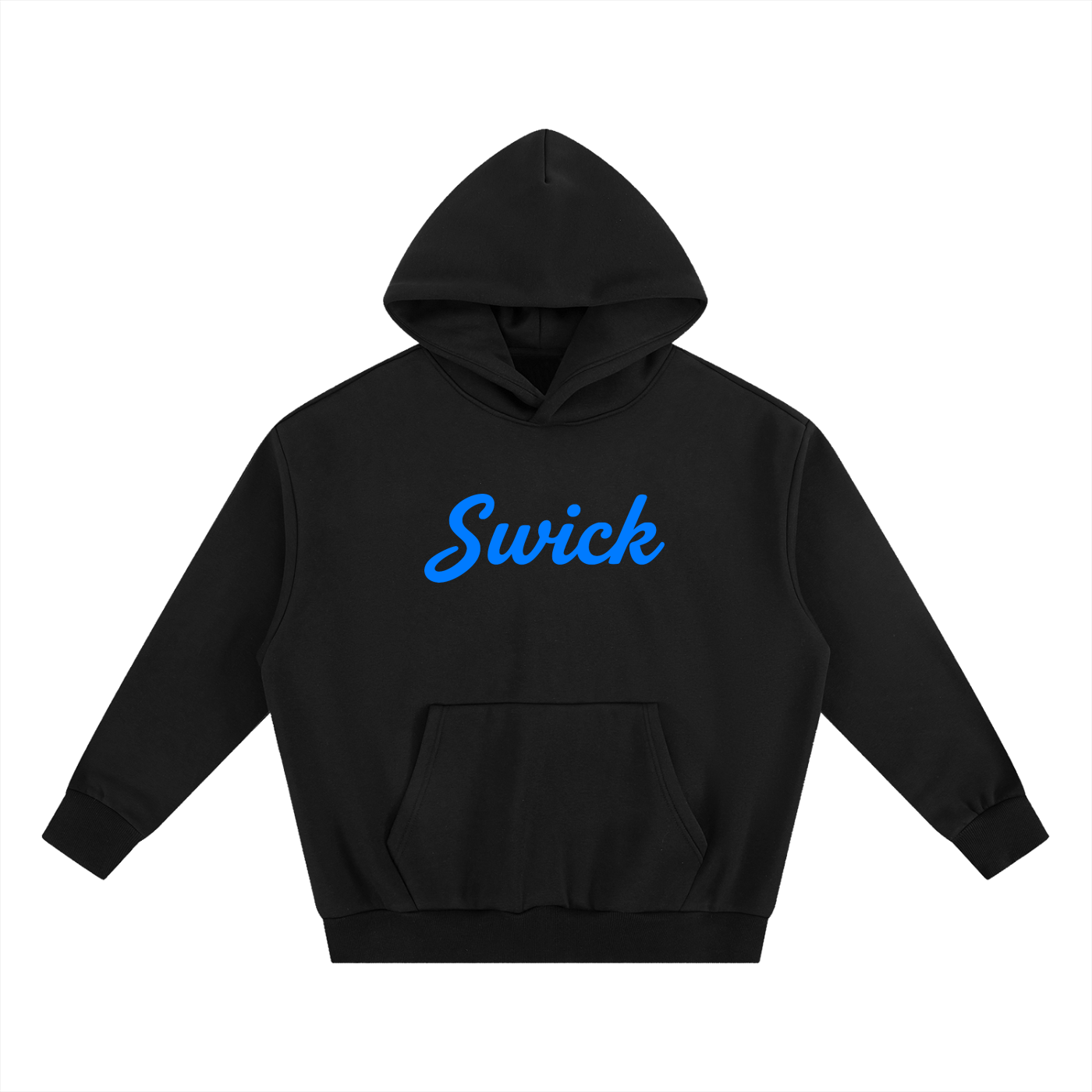 Swick Heavyweight Fleece Hoodie Electric Blue Logo