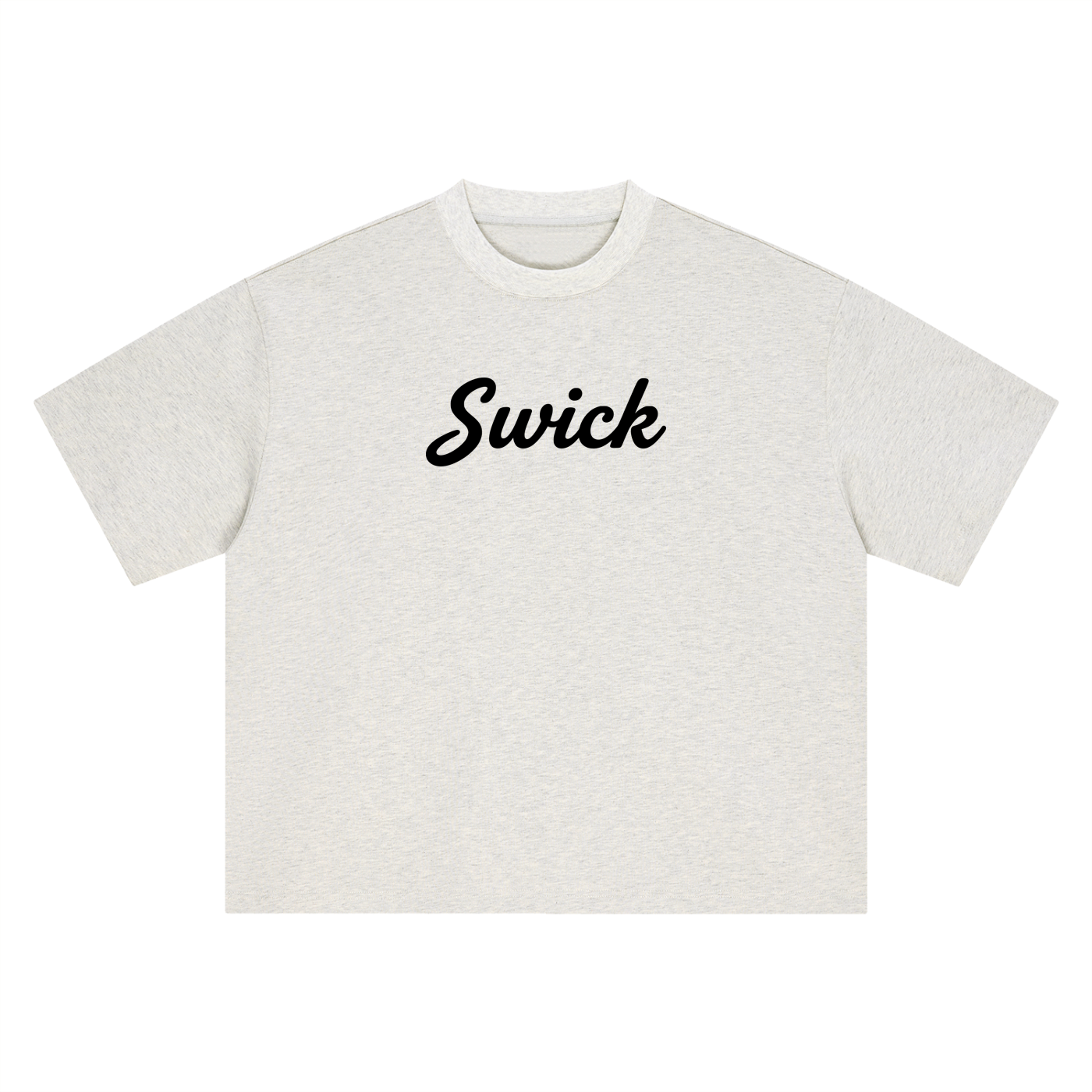 Swick Oversized Heavyweight Boxy T-Shirt Black Logo