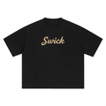 Swick Oversized Heavyweight Boxy T-Shirt Tan Logo