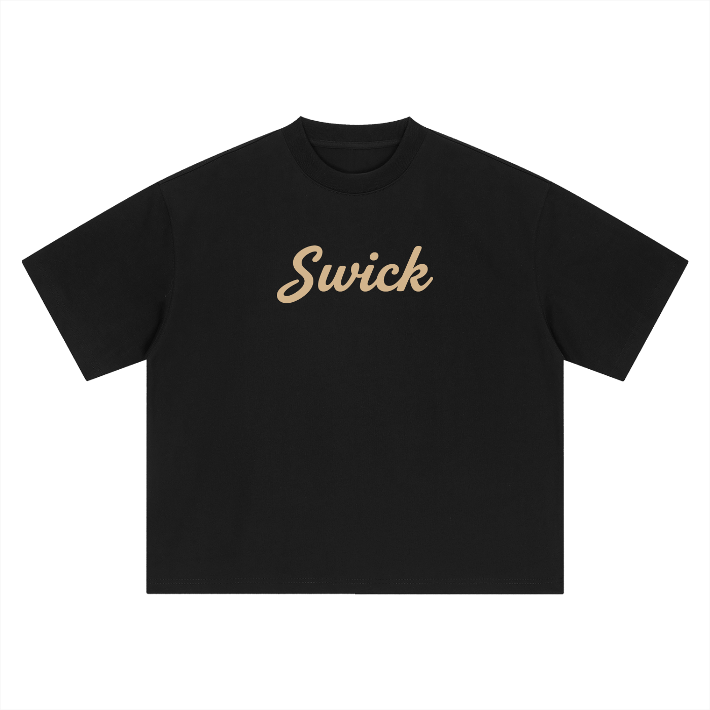 Swick Oversized Heavyweight Boxy T-Shirt Tan Logo