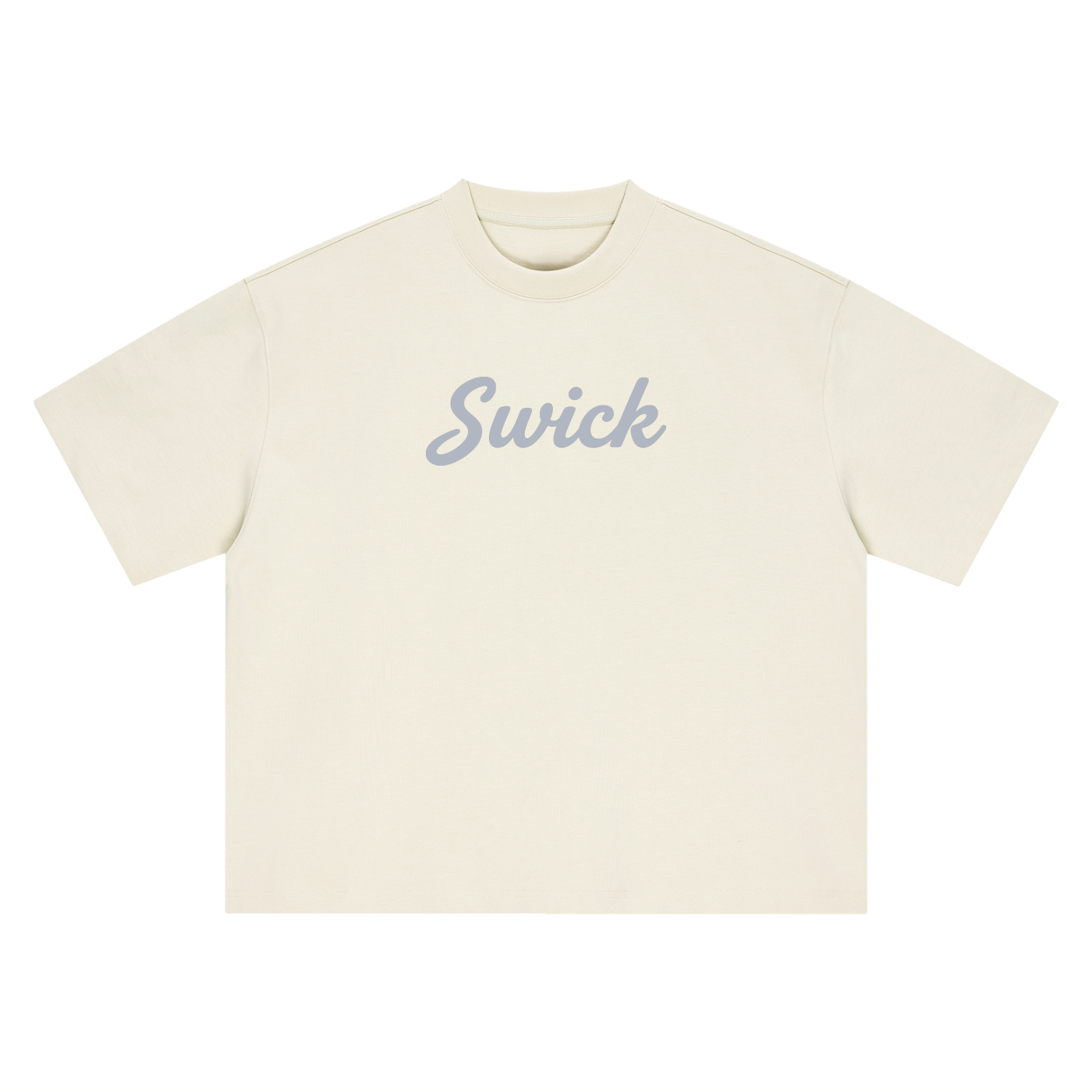 Swick Oversized Heavyweight Boxy T-Shirt Grey Logo