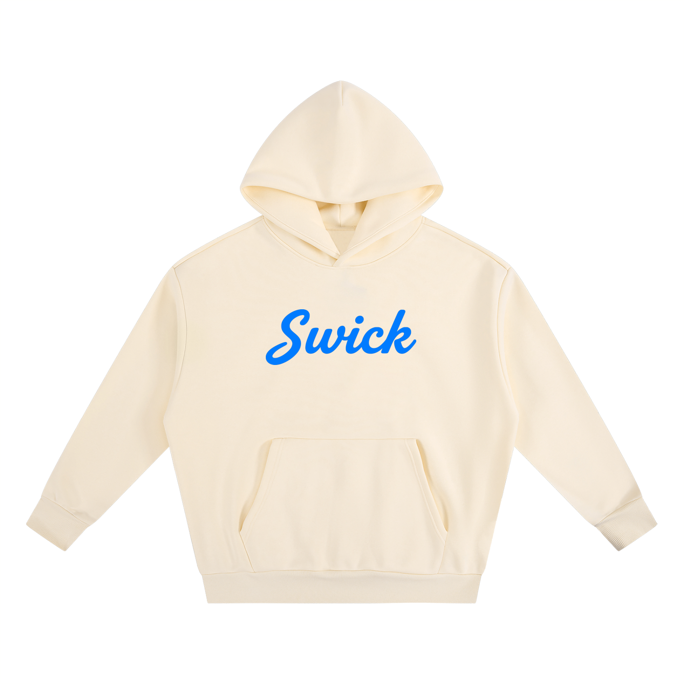 Swick Heavyweight Fleece Hoodie Electric Blue Logo