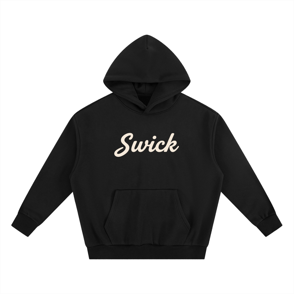 Swick Heavyweight Fleece Hoodie Cream Logo