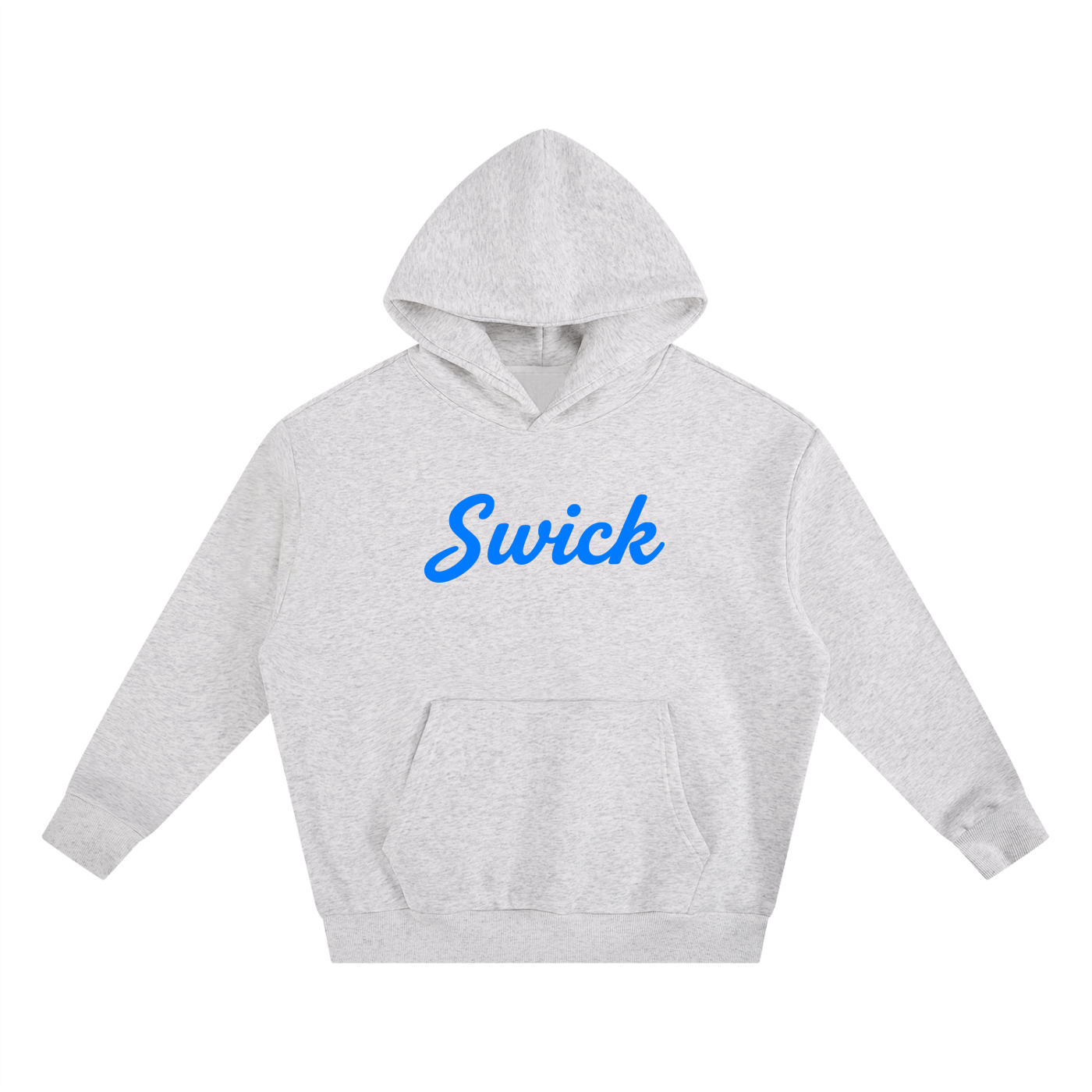 Swick Heavyweight Fleece Hoodie Electric Blue Logo