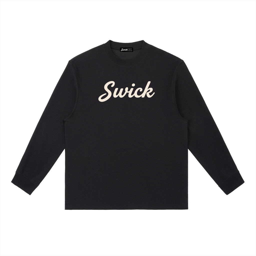 Swick Essential Long-Sleeve Tee Cream Logo