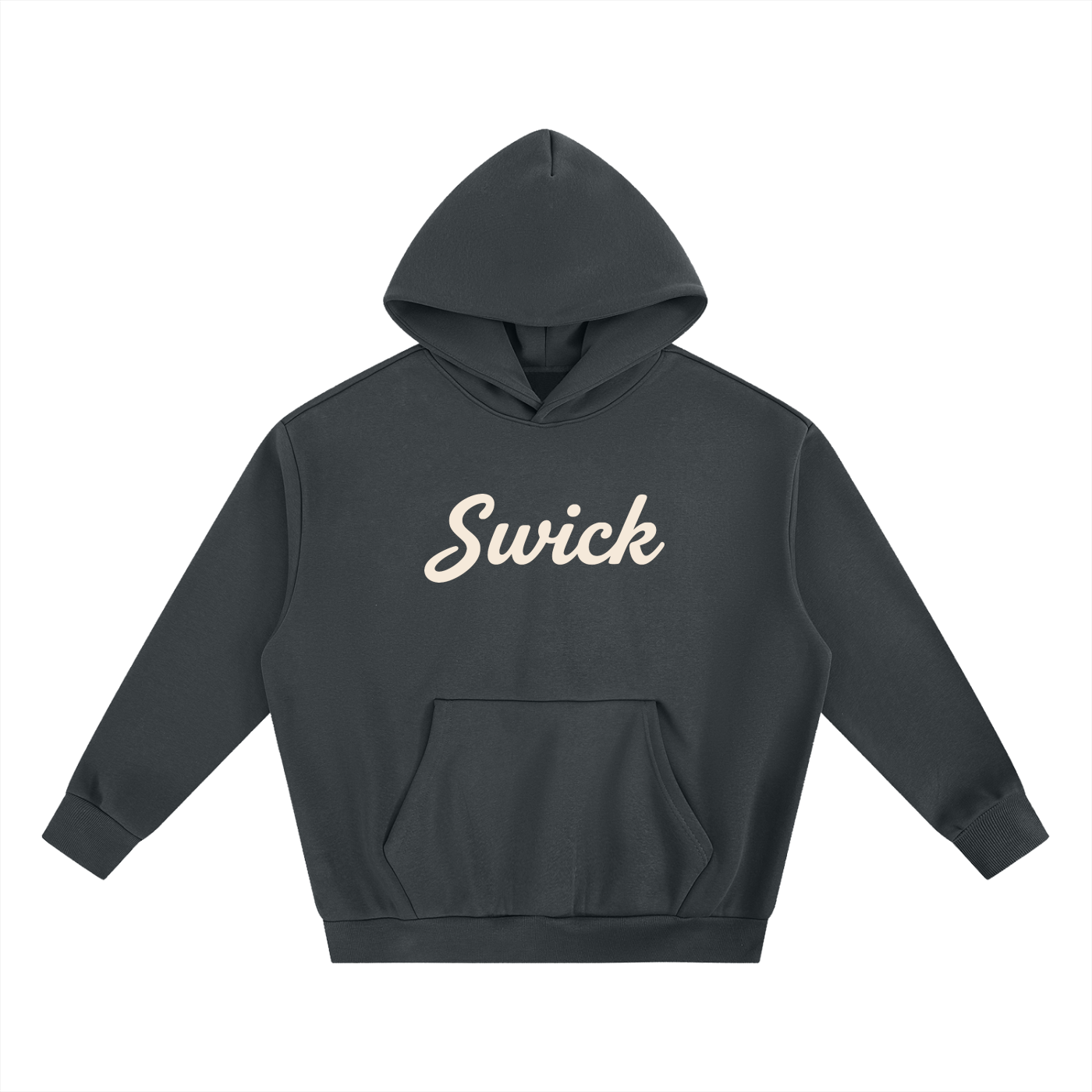 Swick Heavyweight Fleece Hoodie Cream Logo